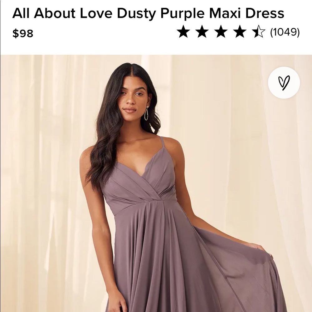 Lulus All About Love Dusty Purple Maxi Dress